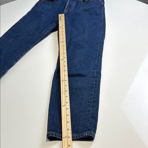 Levi's Wedgie Jeans Dark Blue Size 27 - Picture 6 of 9